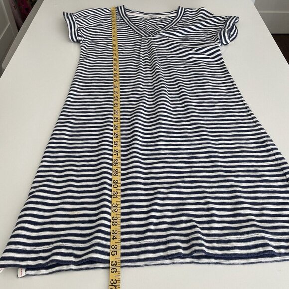 Vineyard Vines Nautical T-Shirt Dress White Navy Blue Stripe Size XXS Preppy - Picture 5 of 9